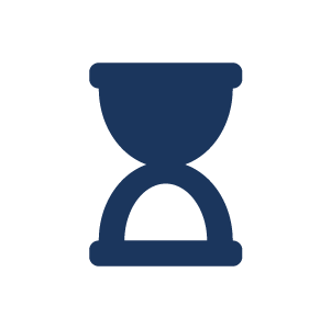 icon of an hourglass half full